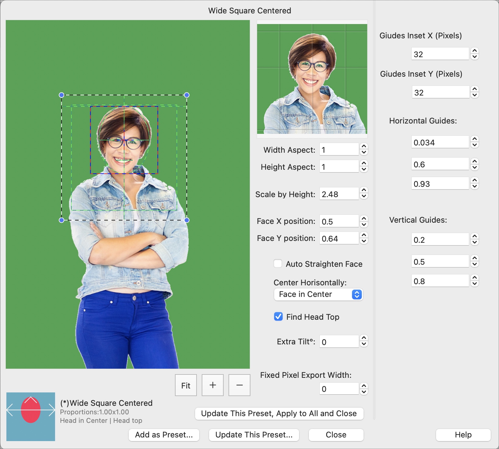 Crop Setup Panel