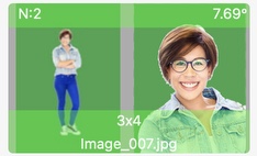Frame-A-Face Interface: List Item With One Scanned Face