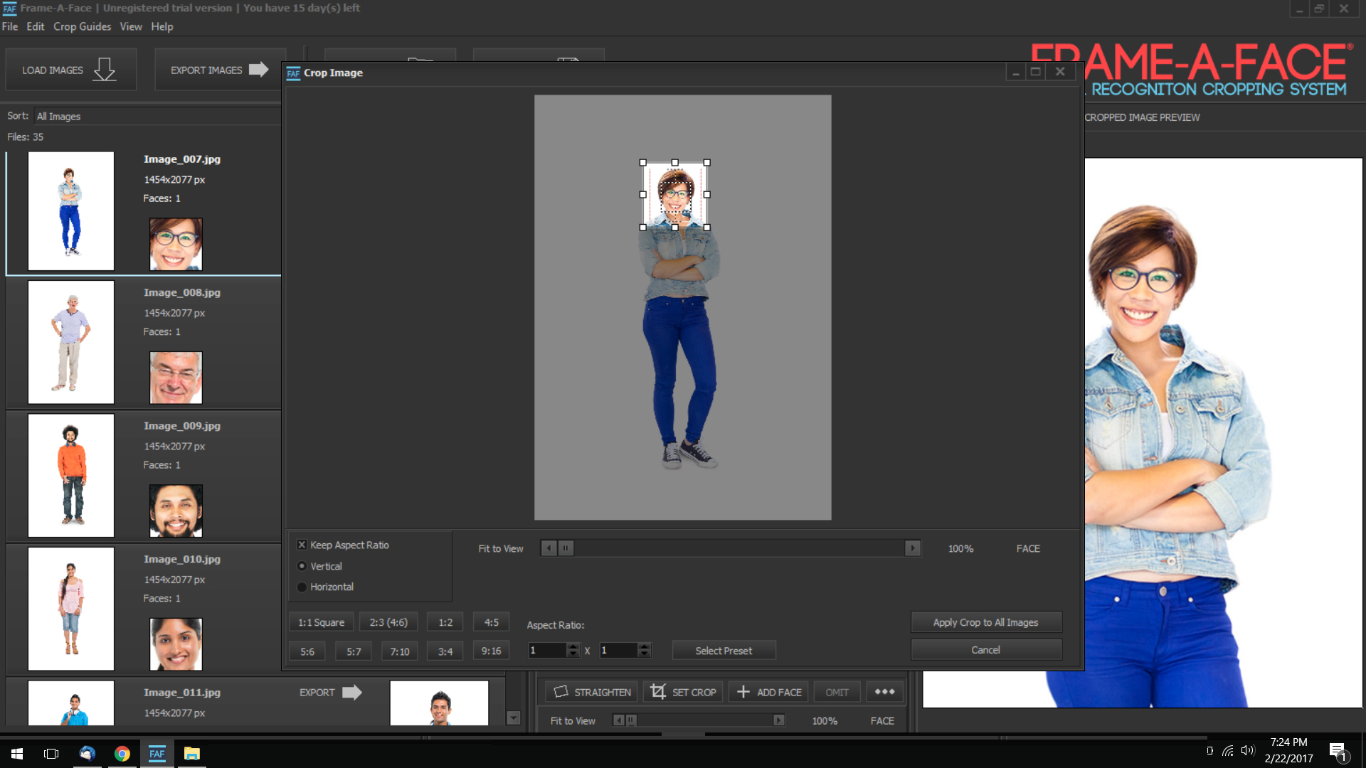 Step 4. Set New Crop - Head and Shoulders